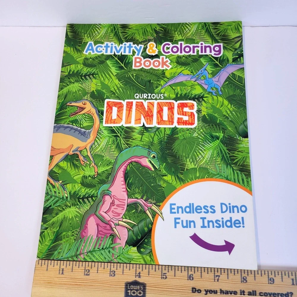 Qurious Dinos Activity & Coloring Book Dinosaur Jungle Paperback